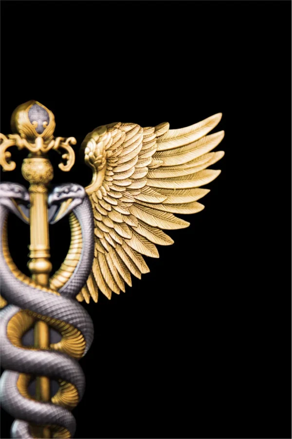2025 South Korea Divine Weapons Winged 2.5 oz Silver Gilded Staff - Image 4