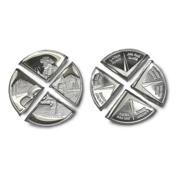 Divisible 1oz Goldpanner .999 Silver Bullion Round - Image 2