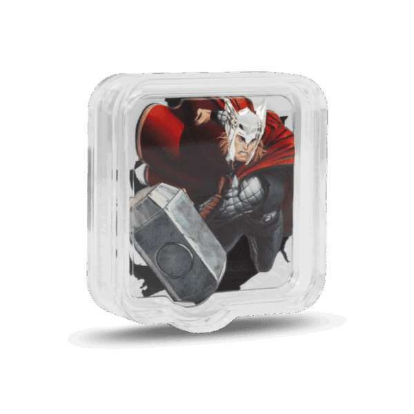 2025 $3 Marvel – Thor 'KRA-KOOM' 2oz Silver Coloured Coin - Image 6