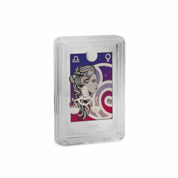 2025 $3 Star Signs of the Zodiac - Libra 2oz Silver Coloured Coin - Image 6
