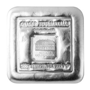 500g Geiger .999 Silver Cast Bar