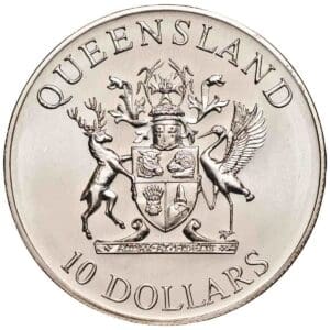 1989 $10 Queensland Australian Silver Uncirculated Coin