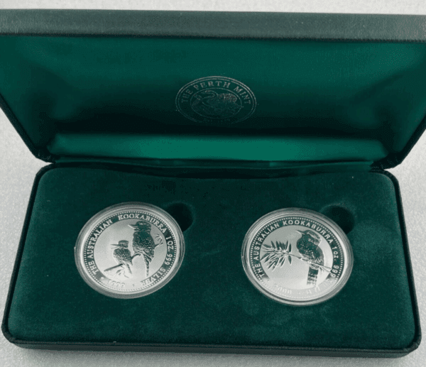 1999 / 2000 Australian Kookaburra Set Perth Mint 2 x 1oz Silver Coin Set - Image 2