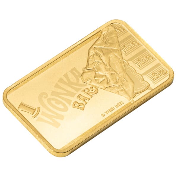 Willy Wonka Chocolate Bar 5g Pamp Suisse .9999 Gold Prooflike Bar - Image 5