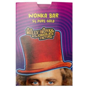 Willy Wonka Chocolate Bar 5g Pamp Suisse .9999 Gold Prooflike Bar