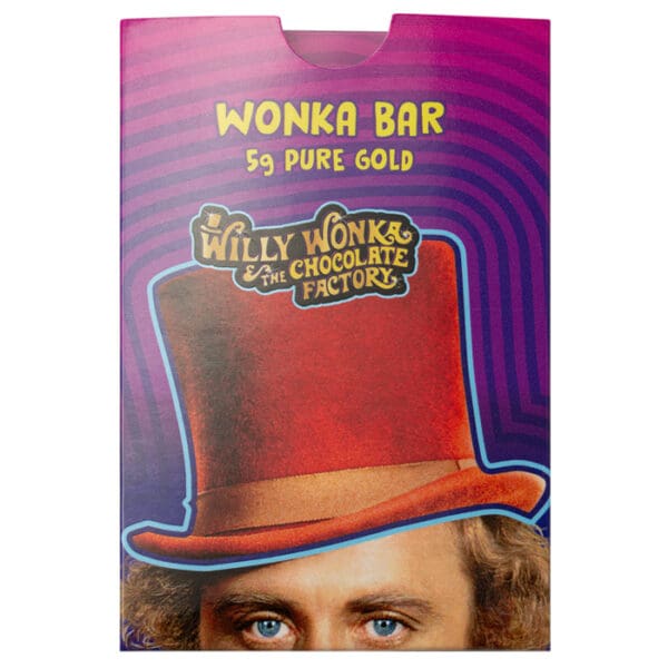 Willy Wonka Chocolate Bar 5g Pamp Suisse .9999 Gold Prooflike Bar