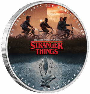 2026 $1 Stranger Things - The Upside Down 1oz Silver Coloured Coin