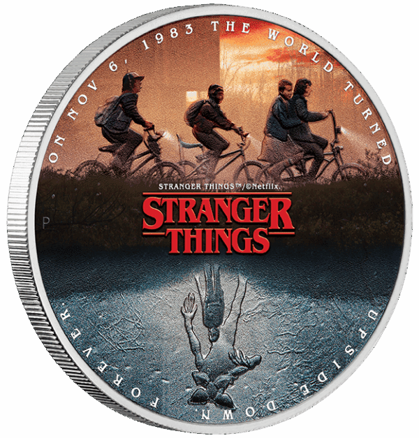 2026 $1 Stranger Things - The Upside Down 1oz Silver Coloured Coin