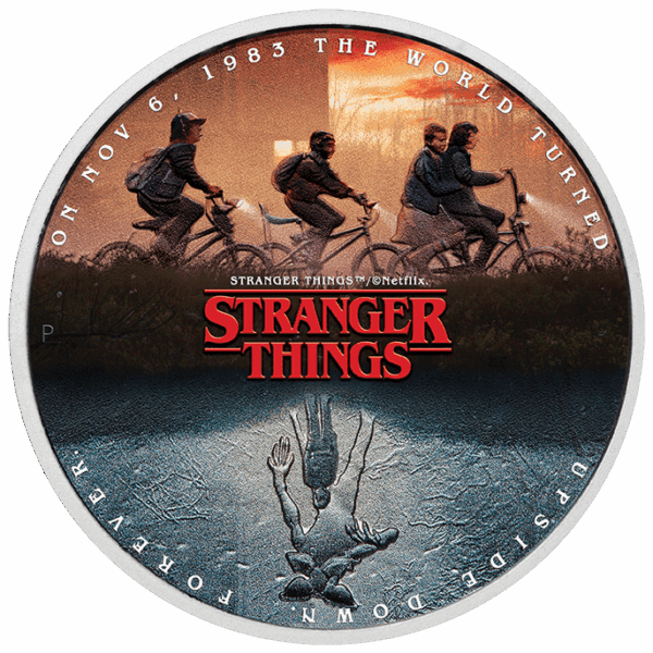 2026 $1 Stranger Things - The Upside Down 1oz Silver Coloured Coin - Image 2