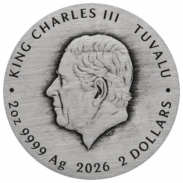 2026 $2 Stranger Things Villains 2oz Silver Antiqued Coloured Coin - Image 5