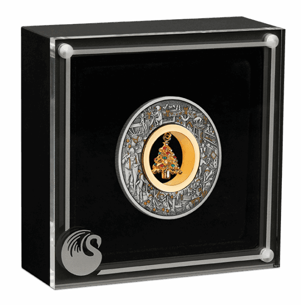 2025 $2 Santa's Workshop 2oz Silver Antiqued Coloured Coin - Image 4