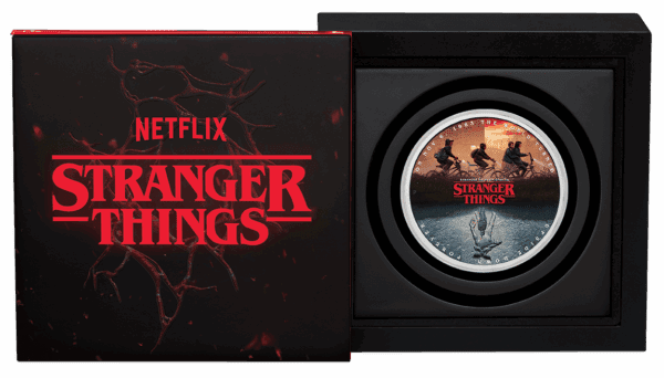 2026 $1 Stranger Things - The Upside Down 1oz Silver Coloured Coin - Image 3