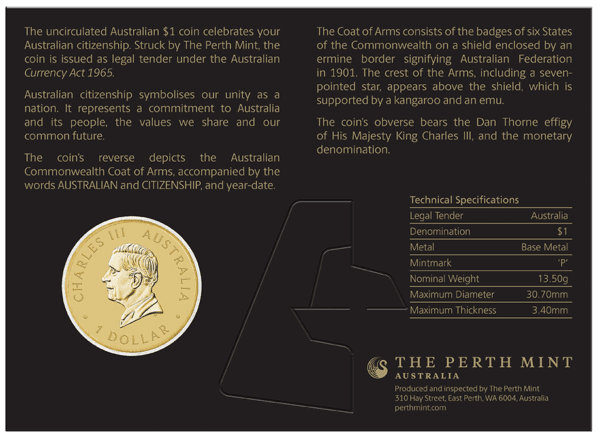 2026 $1 Australian Citizenship Carded Coin - Image 5