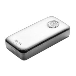 Perth Mint 10oz Silver .999 Cast Bullion Bar