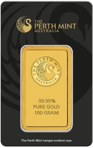Perth Mint 100g Minted Gold Bar
