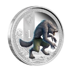 2013 $1 Mythical Creatures Series - Werewolf 1oz Silver Proof Perth Mint Coin