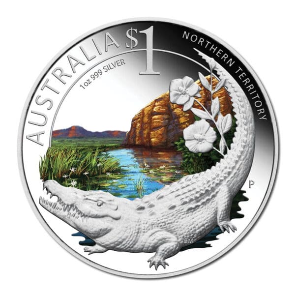 2010 $1 Celebrate Australia 1oz Silver ANDA Proof - Northern Territory 1oz Proof Coin - Image 2