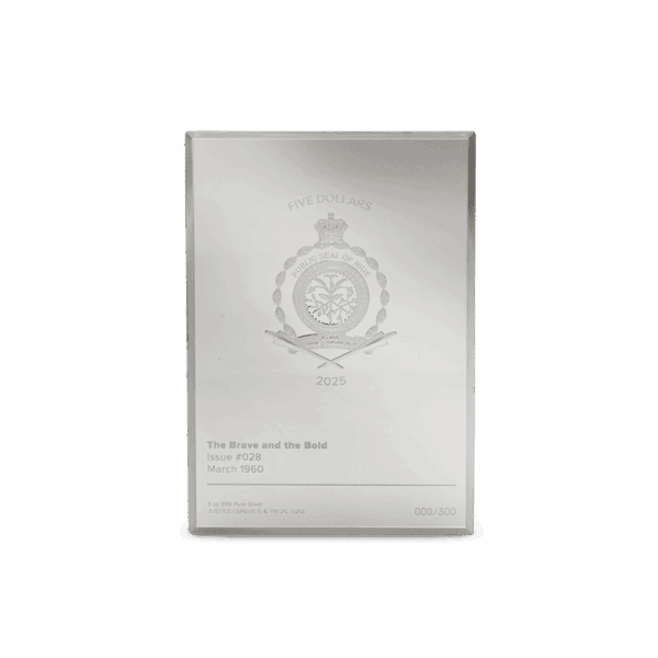 2025 $5 DC 90th Anniversary - Silver Age - The Brave and the Bold #28 3oz Silver Proof Coin - Image 3