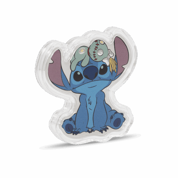2025 $2 Disney Stitch - Ohana 1oz Silver Proof Coloured Coin - Image 6