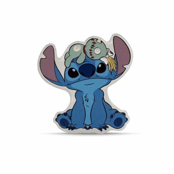 2025 $2 Disney Stitch - Ohana 1oz Silver Proof Coloured Coin - Image 3