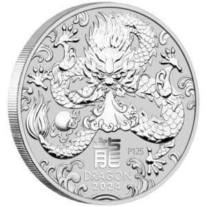 2024 $1 Year of the Dragon 1oz Perth Mint Silver BU Coin