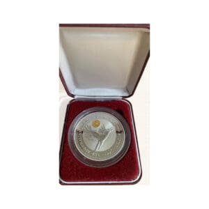 1996 $2 Ducat Privy Mark Kookaburra 2oz Silver Gilded Coin
