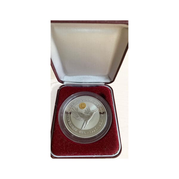 1996 $2 Ducat Privy Mark Kookaburra 2oz Silver Gilded Coin