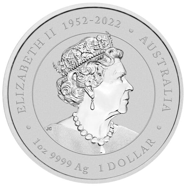 2024 $1 Year of the Dragon 1oz Perth Mint Silver BU Coin - Image 3