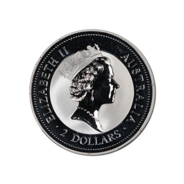 1996 $2 Ducat Privy Mark Kookaburra 2oz Silver Gilded Coin - Image 2