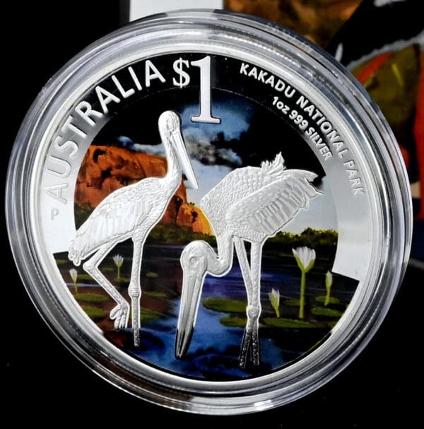 2013 $1 Kakadu National Park 1oz Silver Proof Perth Mint Coloured Coin