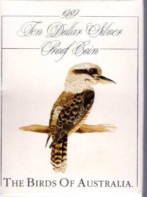 1989 $10 Kookaburra Birds of Australia Silver Proof Coin