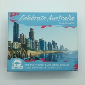 2010 ANDA Queensland Celebrate Australia 1oz Silver Proof Perth Mint Coin