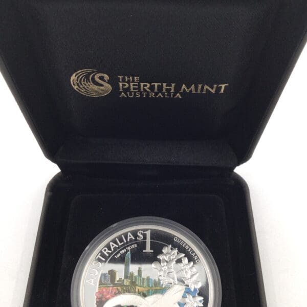 2010 ANDA Queensland Celebrate Australia 1oz Silver Proof Perth Mint Coin - Image 6