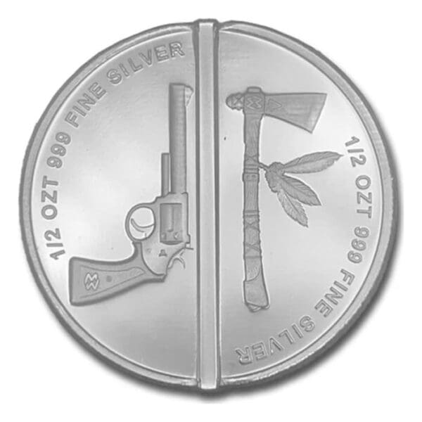 Western Warrior 1oz Silver BU Round - Image 2