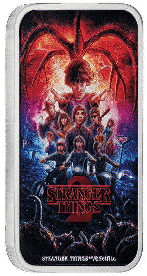2026 $1 Stranger Things – Season 2 1oz Silver Coloured Rectangular Coin