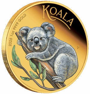 2025 $50 Australian Koala 1/2oz Gold Proof Perth Mint Coin
