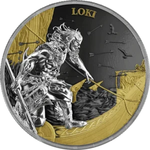2025 Loki and Heimdall Geminus Ragnarok 2 x 1oz Silver Gilded Ruthenium Coins