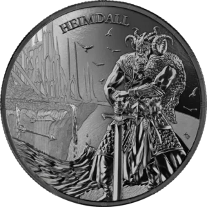 2025 Germania Ragnarök Heimdall 1oz Black Silver BU Coin