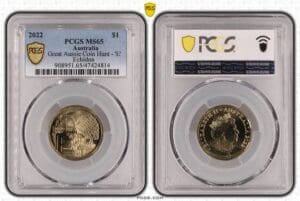 MS65 2022 $1 Echidna Great Aussie Coin Hunt - 'E' Graded PCGS Coin