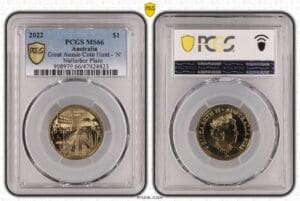 MS66 2022 $1 Great Aussie Coin Hunt – ‘N’ Nullarbor Plain PCGS Graded Coin
