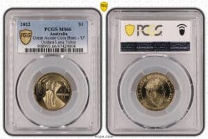 MS66 2022 $1 Great Aussie Coin Hunt - 'U' Undara Lava Tubes PCGS Graded Coin