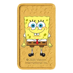 2025 1g Australia Spongebob SquarePants .9999 Gold Coloured Bar