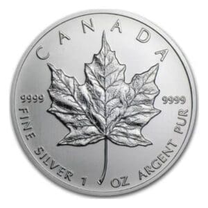 Random Year 1oz Canada Maple Leaf .9999 Silver Coin