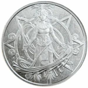 Aztec Water Deity .999 1oz Silver BU Round