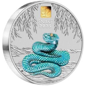 2025 Year of the Snake Lunar Series III 1 Kilo Silver Coloured Gold Privy Coin