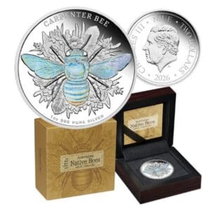 2026 $2 Carpenter Bee - Australian Native Bees Hologram 1oz Silver Proof Coin