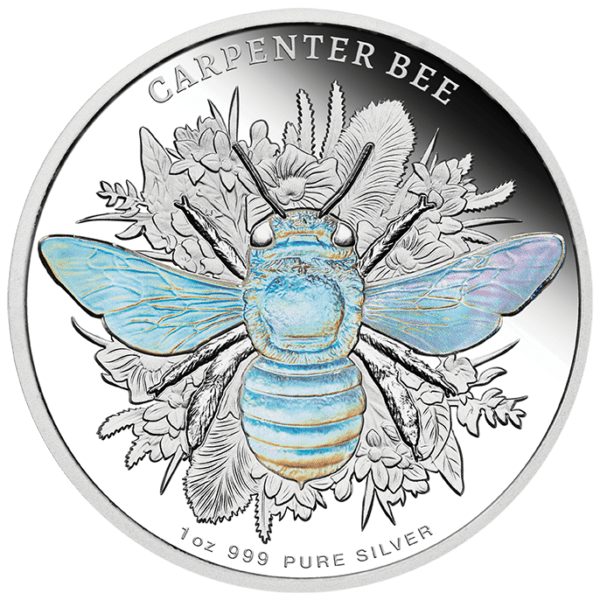 2026 $2 Carpenter Bee - Australian Native Bees Hologram 1oz Silver