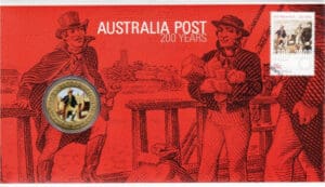 2009 Perth Mint $1 Australia Post 200 Years - Postman PNC