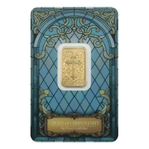 Pamp Suisse Christian Cross 5g Gold Prooflike Bar
