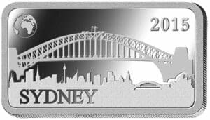2015 50c Sydney Harbour 2.5g Silver Bar